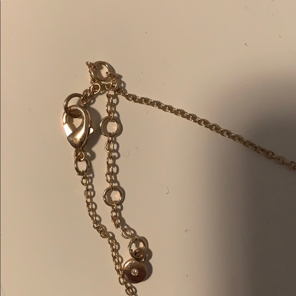 Gold anchor rhinestone necklace - Picture 5 of 5